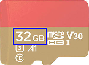 dji spark memory card size